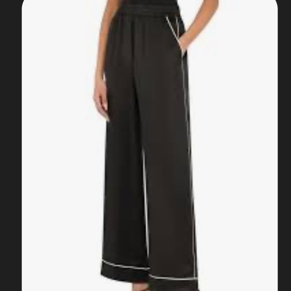 Dkny Pants - DKNY Elegant Black Wide-Leg Pants, 10